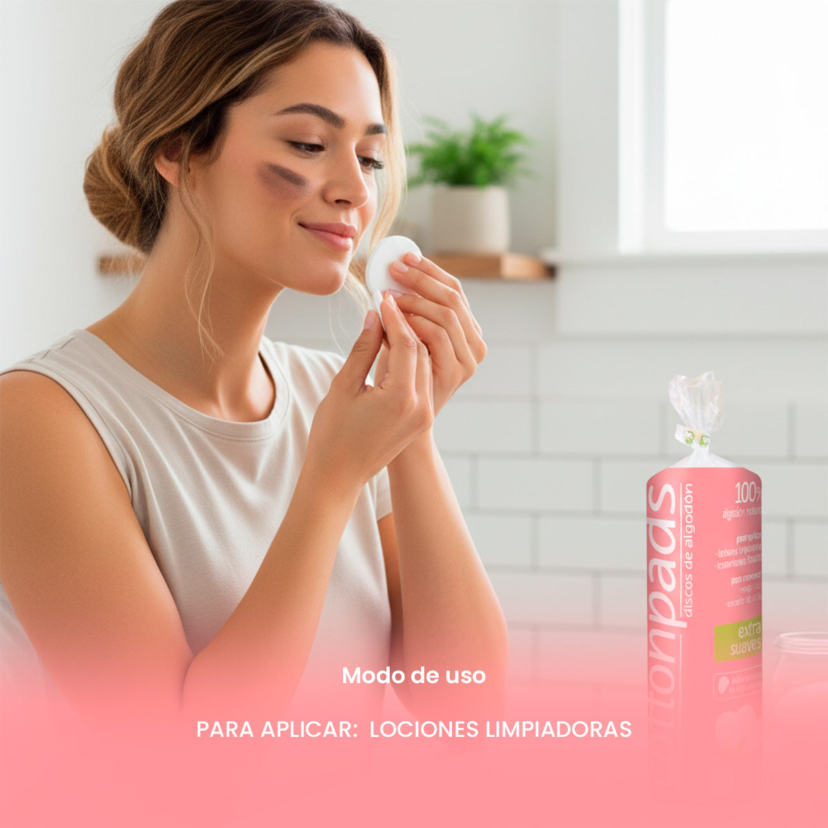 DISCOS DE ALGODÓN – COTTONPADS – LIMPIEZA SUAVE Y EFECTIVA – 50 UNIDADES