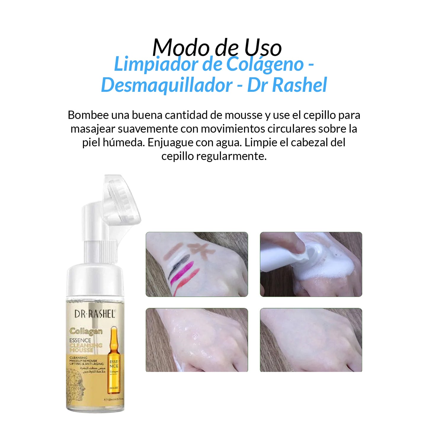 Dr. Rashel Limpiador Mousse de Colágeno – Desmaquillante – 125ml
