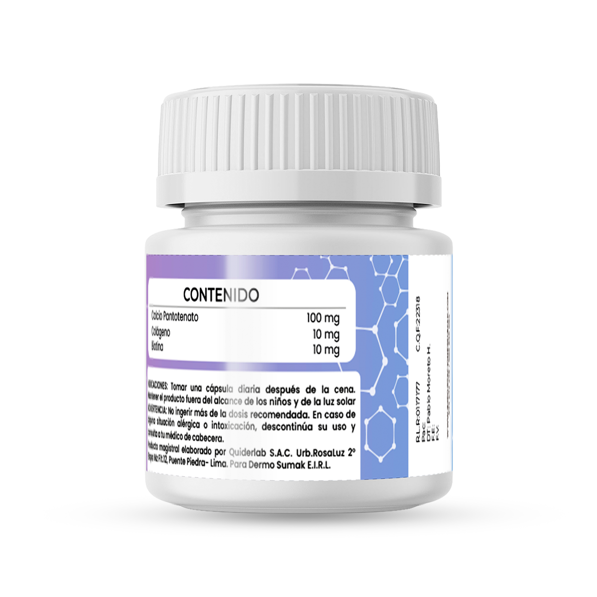 BIOTINA 10 MG & COLAGENO 10 MG X 60 CAPSULAS - DERMO SUMAK