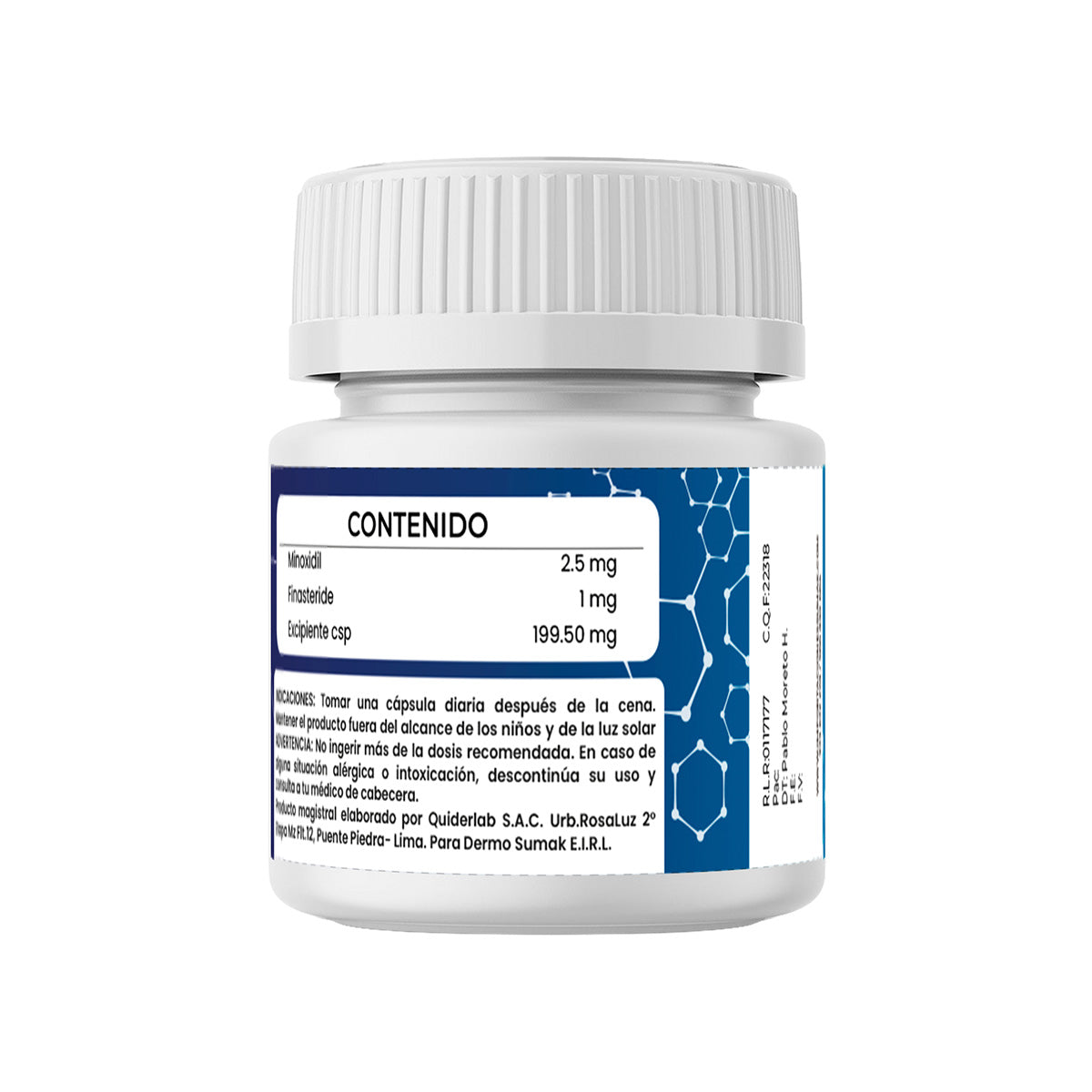 FINASTERIDE 1 MG & MINOXIDIL 2.5 MG X 60 CAPSULAS- DERMO SUMAK