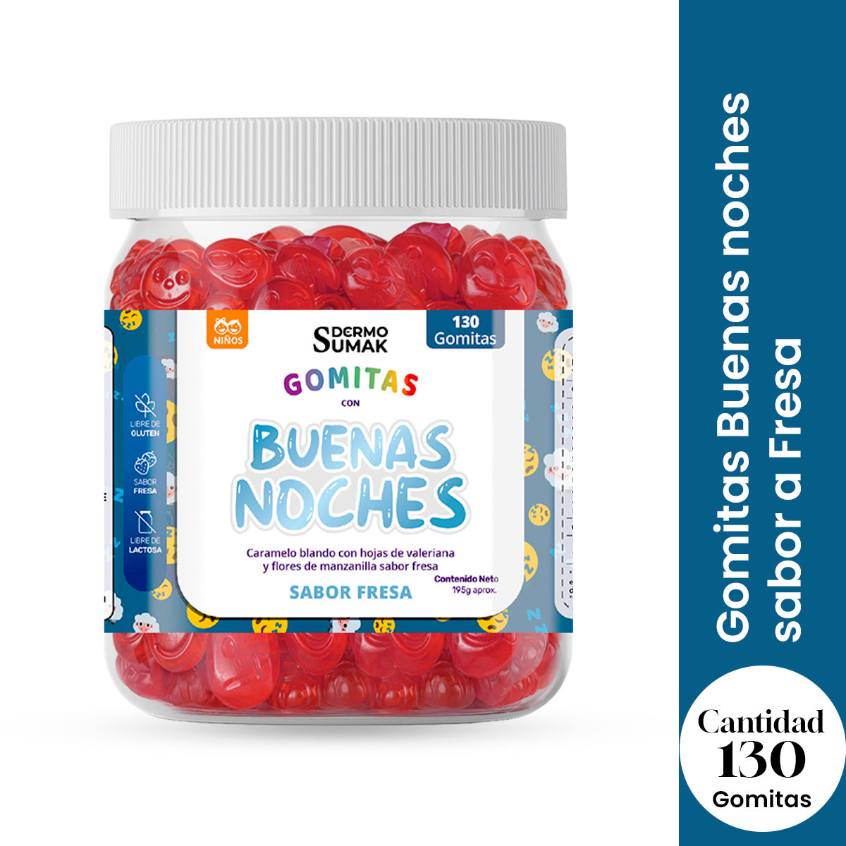 GOMITAS BUENAS NOCHES NIÑOS 130 GOMITAS - DERMO SUMAK