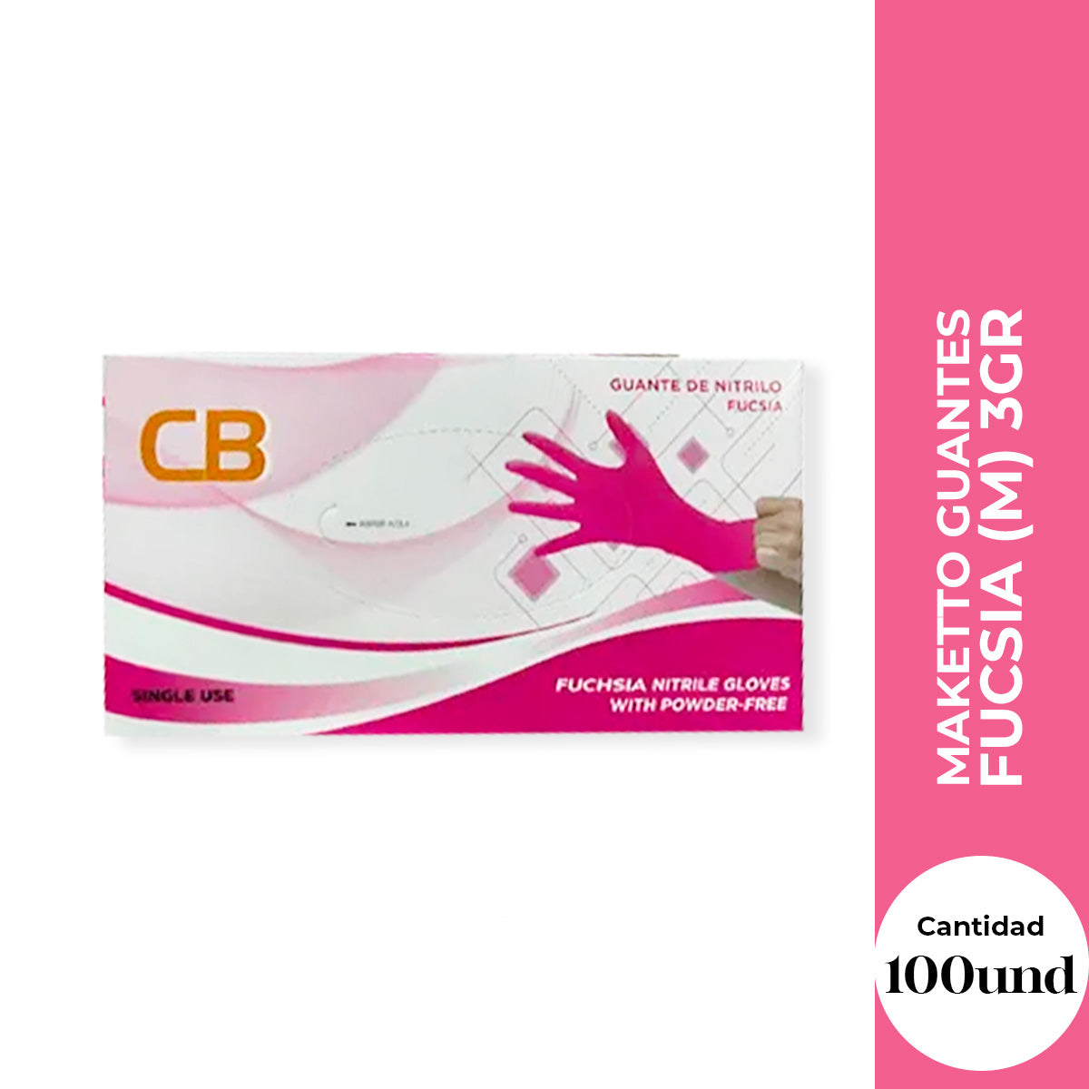 MAKETTO GUANTES FUCSIA (M) 3GR