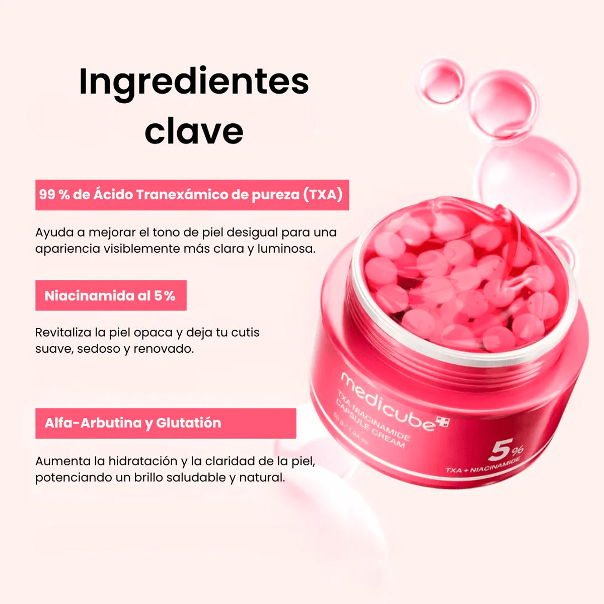 Medicube TXA Niacinamide Capsule Cream – Crema Hidratante e Iluminadora