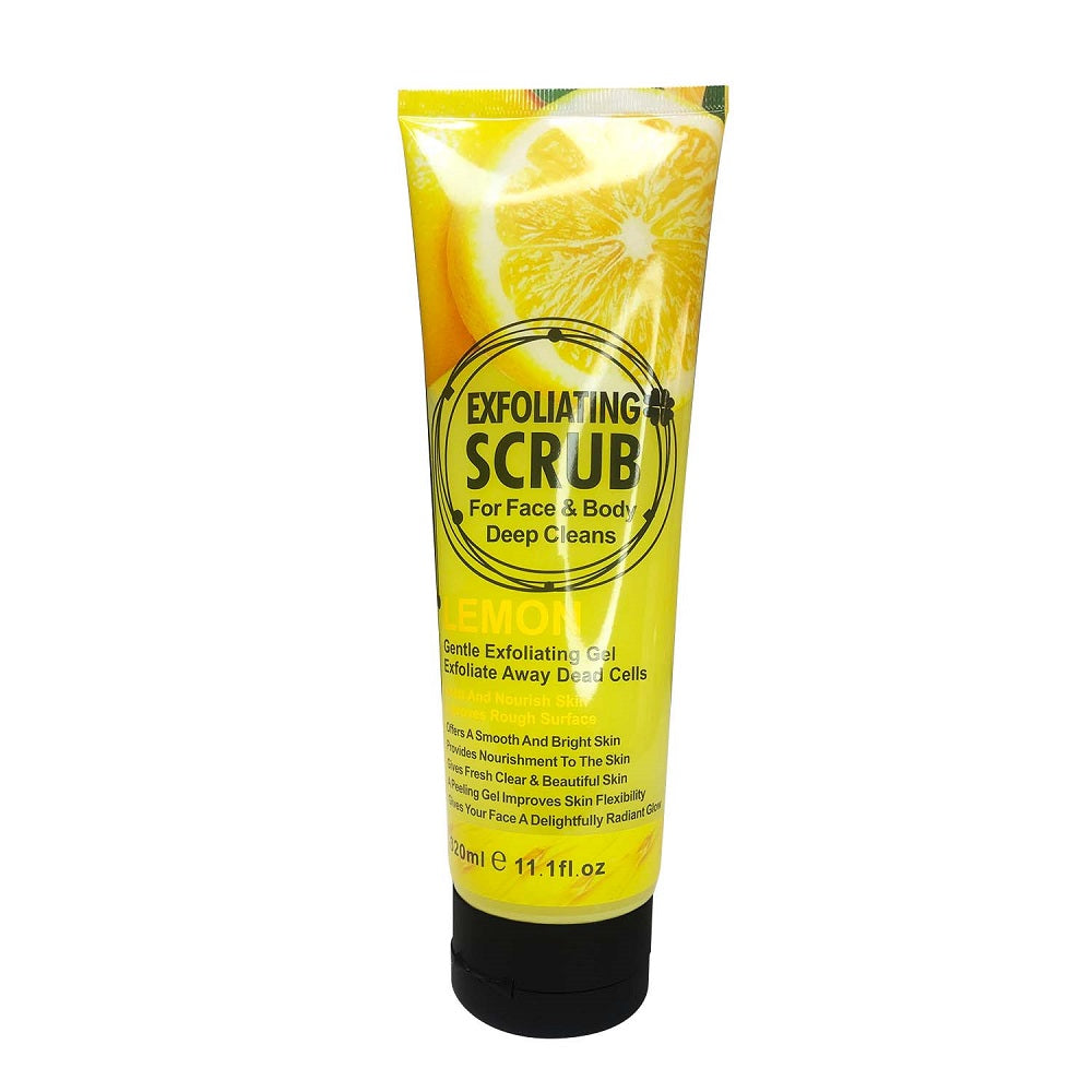 Wokali Gel Exfoliante Facial y Corporal de Limón – Limpieza y Control de Grasa 320ml