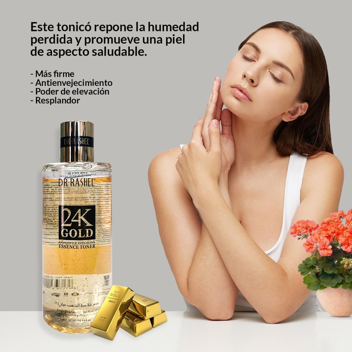 Dr. Rashel Tónico de Esencia Antienvejecimiento con Oro 24K – 300ml