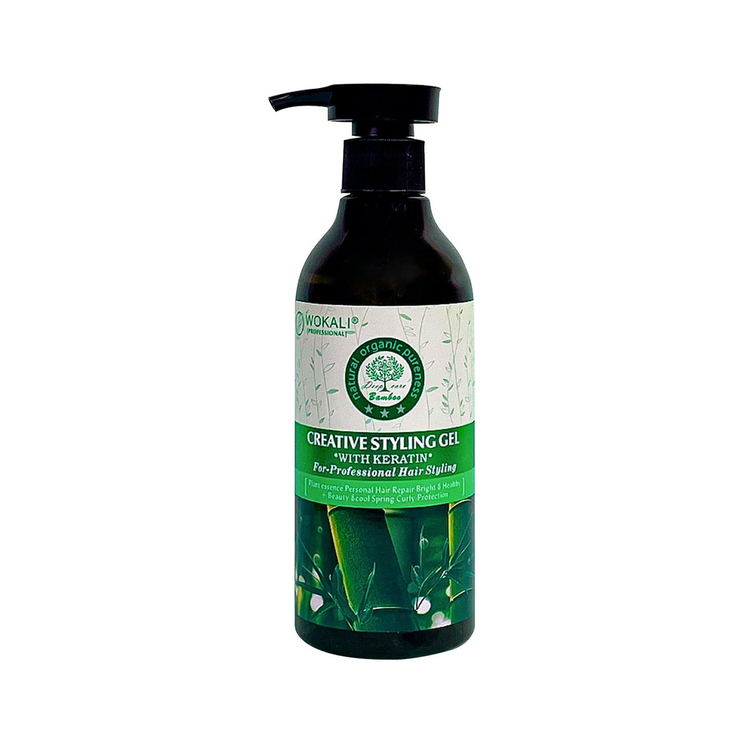 Wokali Gel Capilar de Bambú y Queratina – Fijación y Fortalecimiento 300ml