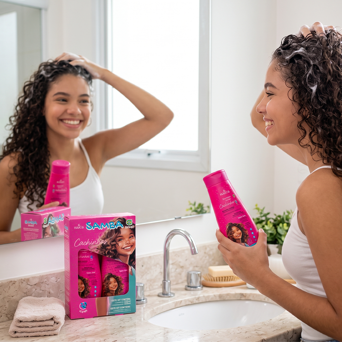 PREVENTA - Kit NAZCA Samba Cachinhos: Shampoo 325ml + Acondicionador 325ml