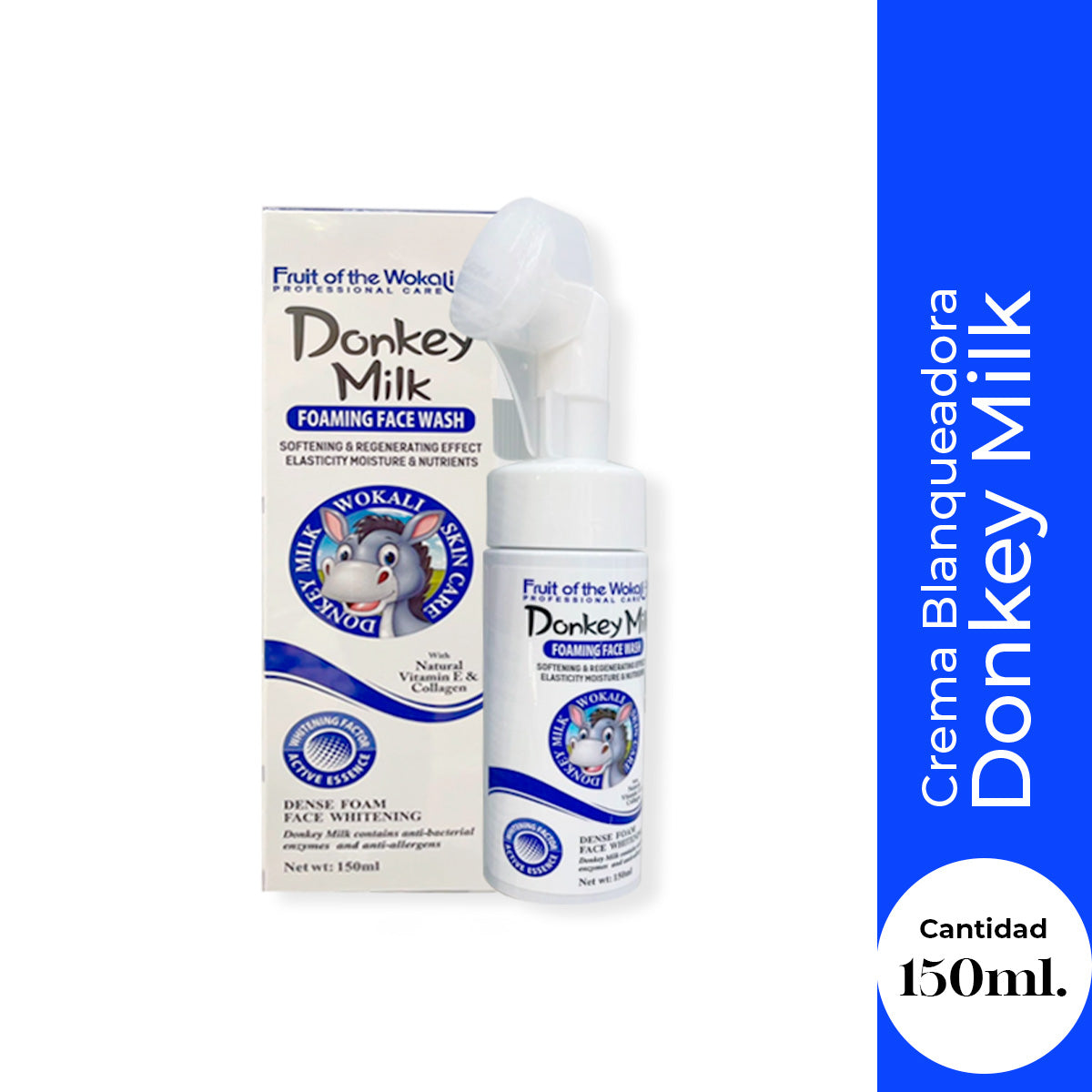 WOKALI LECHE DE BURRA ESPUMA FACIAL 150 ML