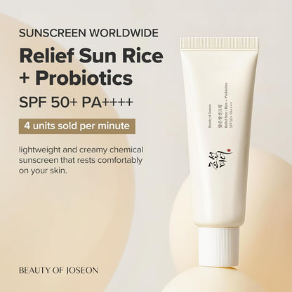 PREVENTA - Beauty of Joseon Relief Sun: Rice + Probiotics SPF50+ PA++++ 50ml