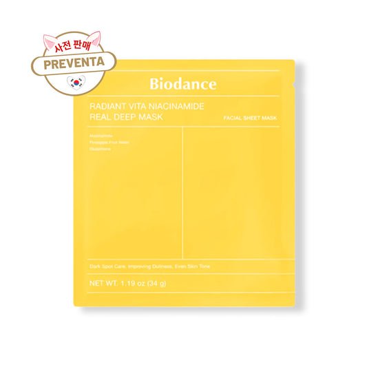 PREVENTA - BIODANCE Radiant Vita Niacinamide Real Deep Mask 34g - 1 Pza.