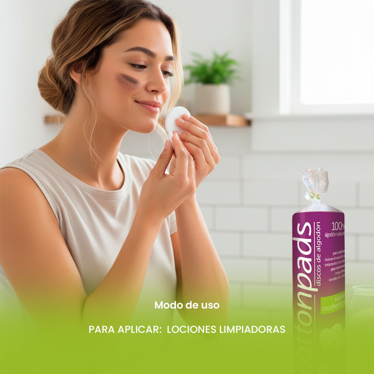 DISCOS DE ALGODÓN – COTTONPADS – LIMPIEZA SUAVE Y EFECTIVA – 70 UNIDADES