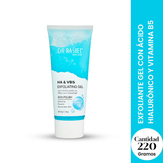 EXFOLIANTE EN GEL ÁCIDO HIALURÓNICO Y VITAMINA B5 220G DR RASHEL