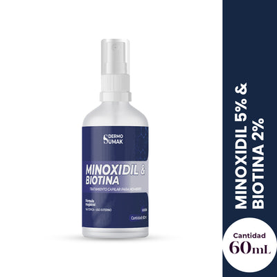 LOCION CAPILAR MINOXIDIL 5% & BIOTINA 60ML - DermoSumak