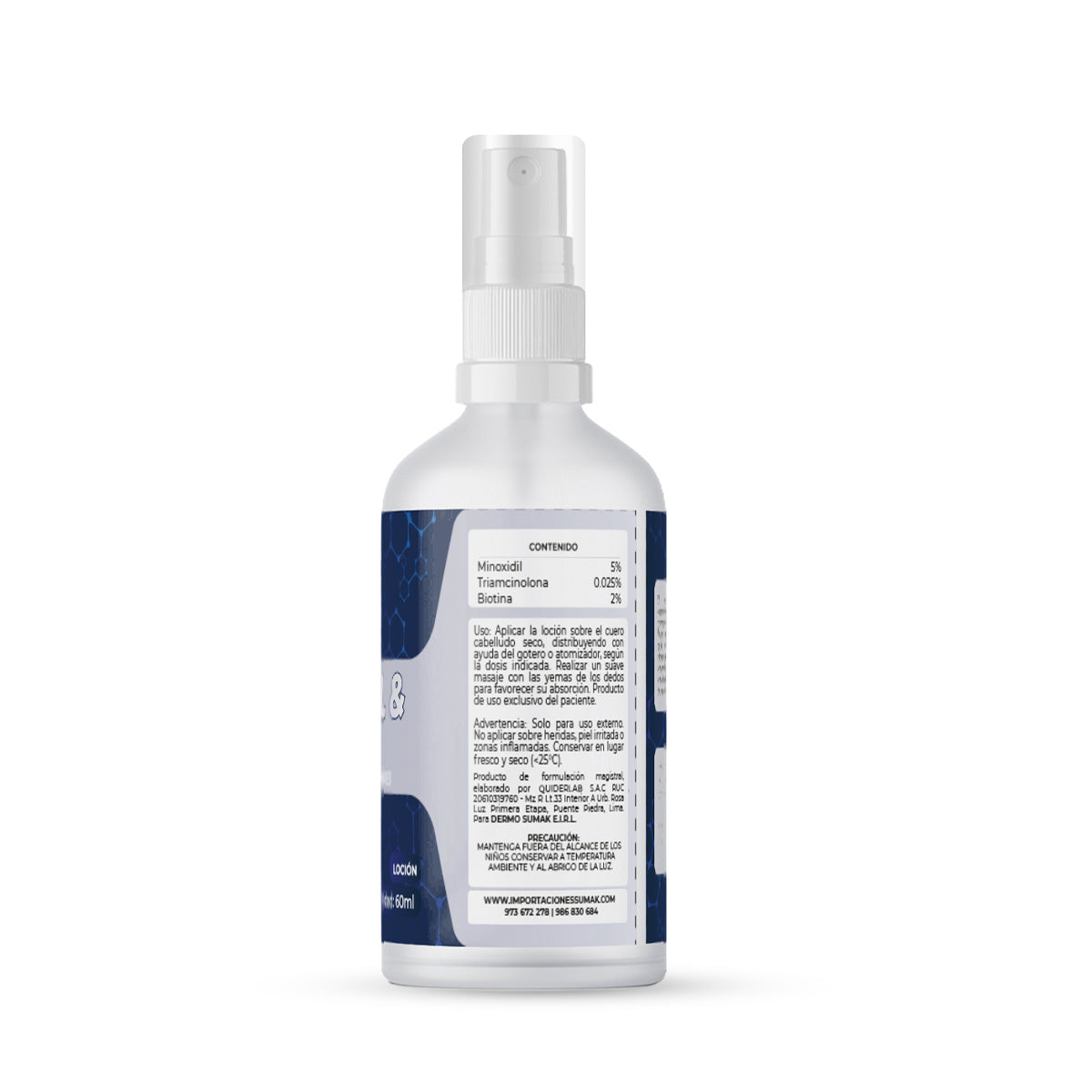 LOCION CAPILAR MINOXIDIL 5% & BIOTINA 60ML - DermoSumak