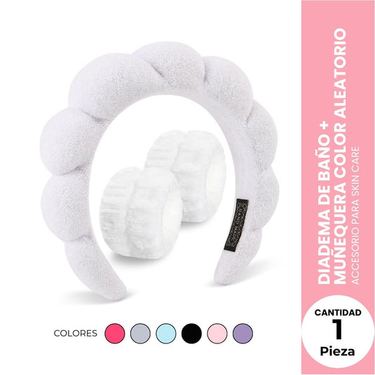 DIADEMA DE BAÑO + PULSERAS DE MUÑECA