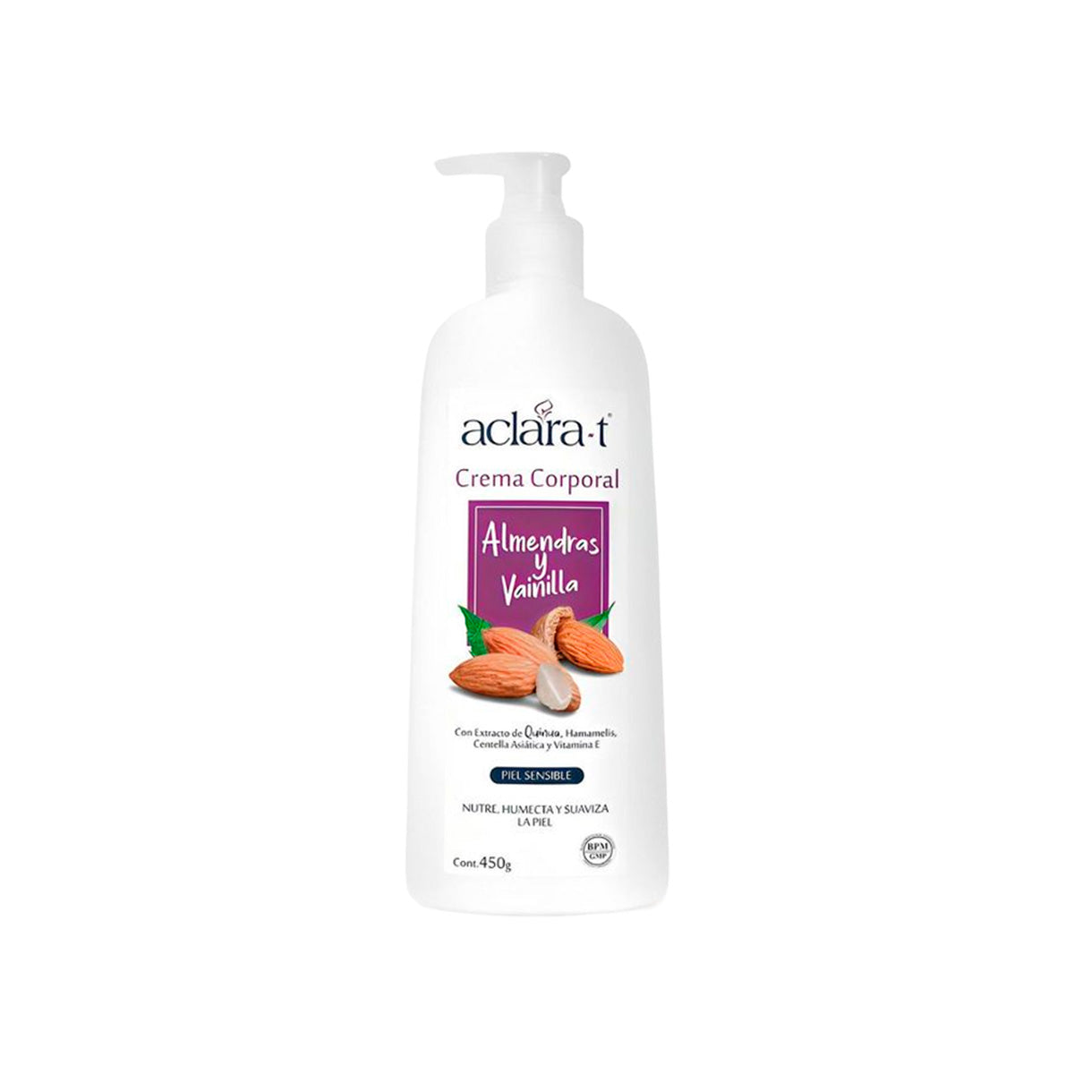 Crema Corporal Aclara-T Almendras y Vainilla 450gr