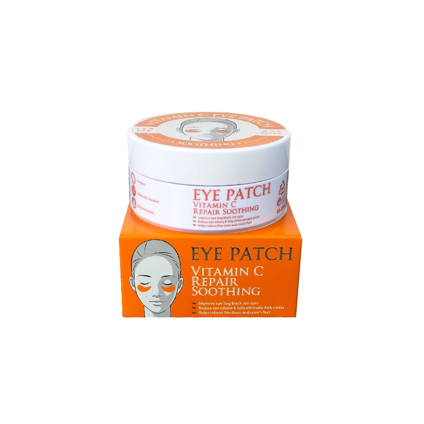 Wokali Parches para Ojos con Vitamina C – Iluminador y Antioxidante 60 Unidades