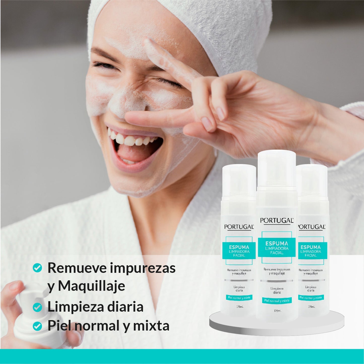 PORTUGAL ESPUMA LIMPIADORA FACIAL 175 ML
