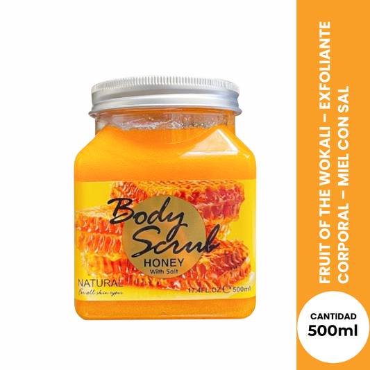 FRUIT OF THE WOKALI – EXFOLIANTE CORPORAL – MIEL CON SAL