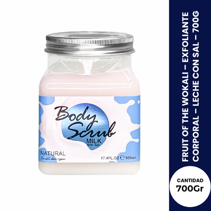FRUIT OF THE WOKALI – EXFOLIANTE CORPORAL – LECHE CON SAL – 700G
