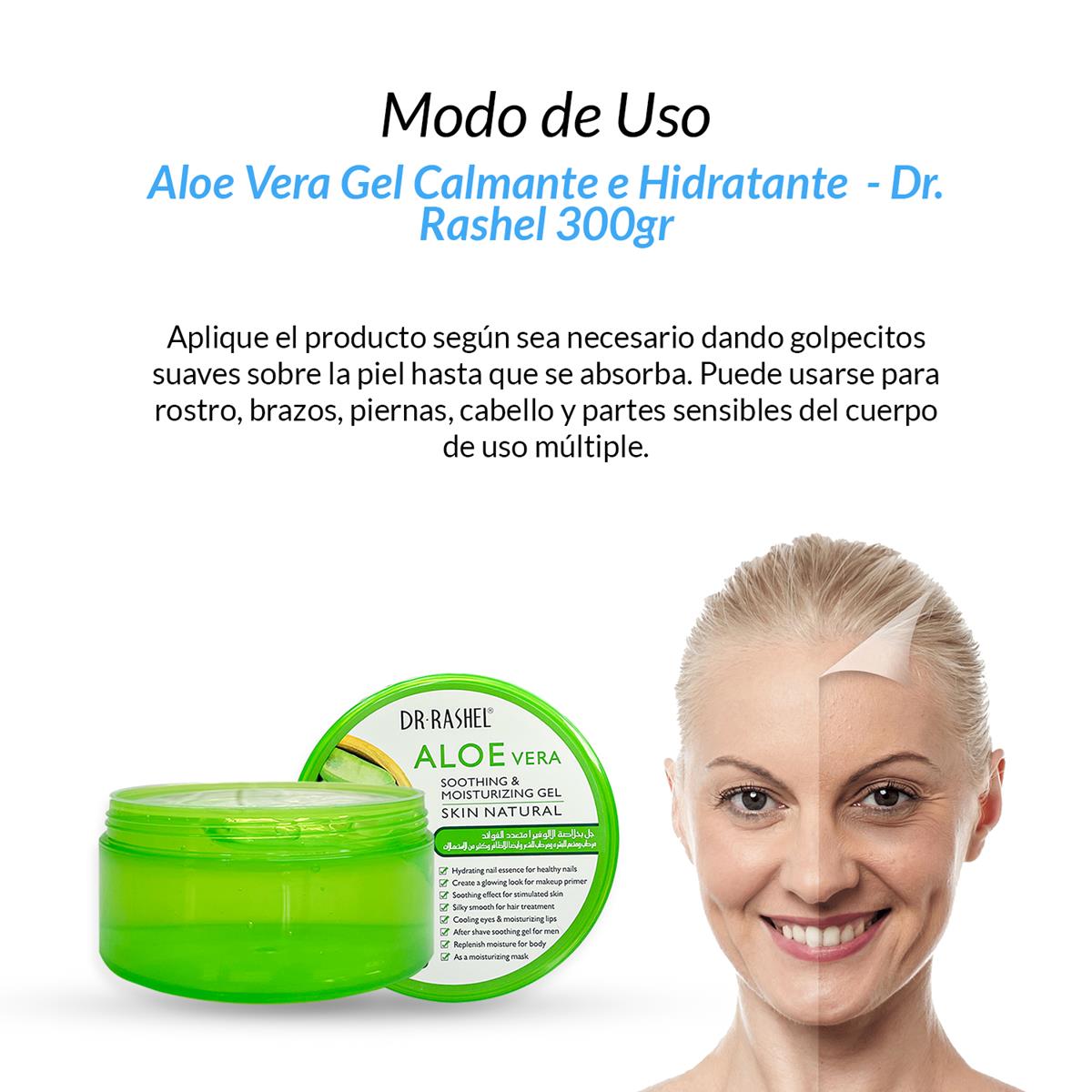 Aloe Vera Gel Calmante e Hidratante 300gr – Dr. Rashel