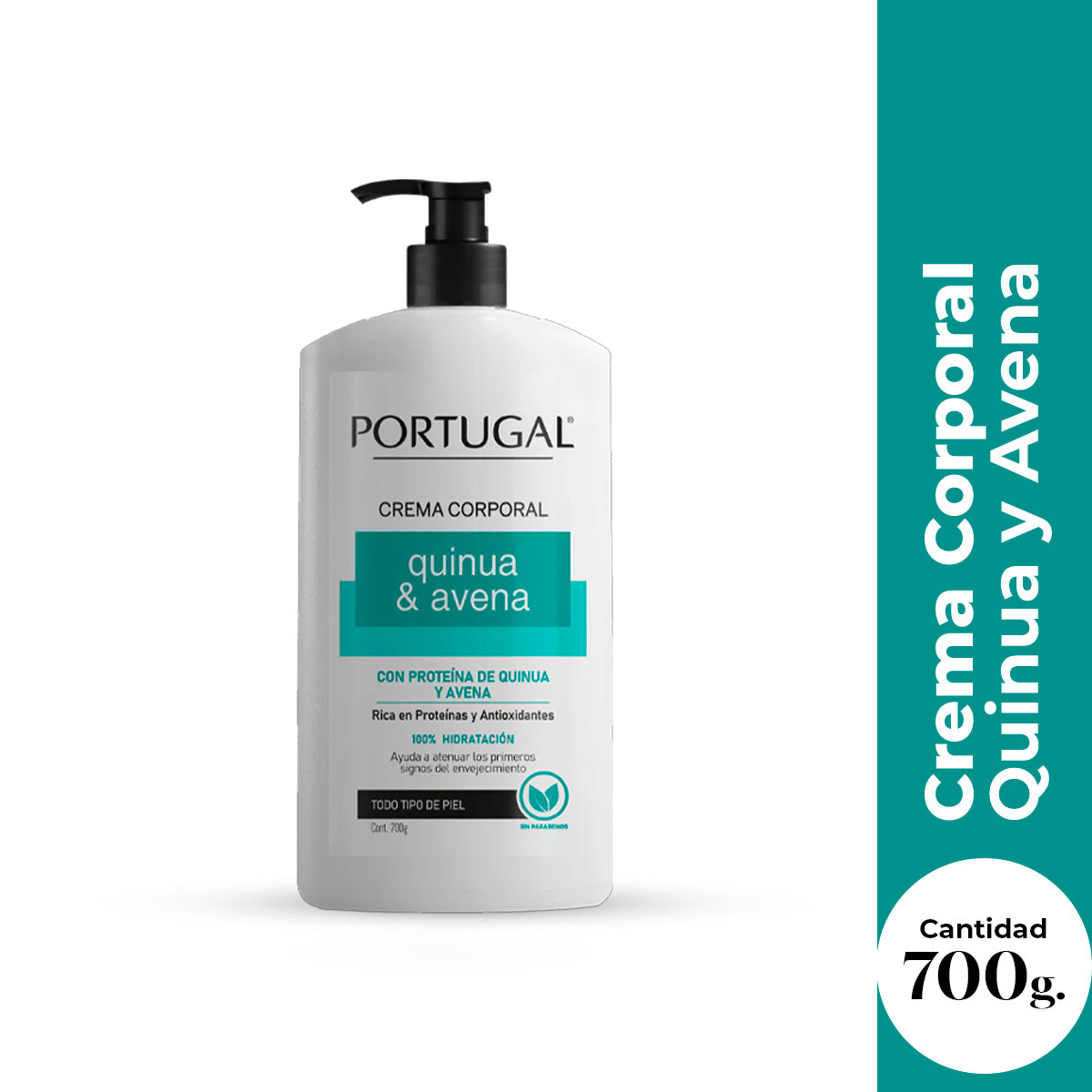 Crema Corporal de Quinua y Avena 700g – Hidratación y Nutrición para Piel Seca y Sensible