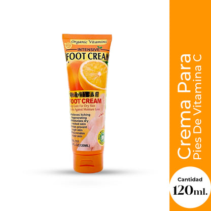 Wokali Crema Nutritiva para Pies con Vitamina C y E 120ml – Hidratación y Reparación Intensiva