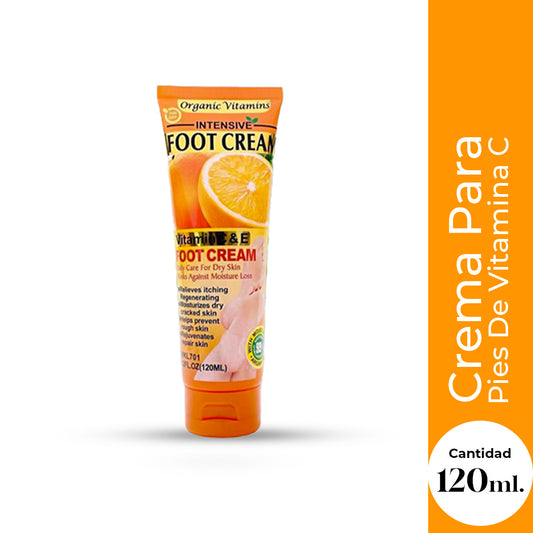 Wokali Crema Nutritiva para Pies con Vitamina C y E 120ml – Hidratación y Reparación Intensiva