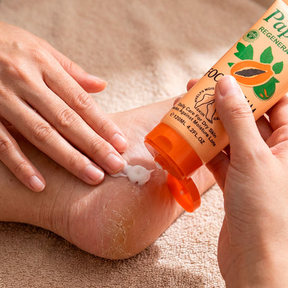 Wokali Crema para Pies de Papaya 120ml – Hidratación y Reparación para Talones Secos