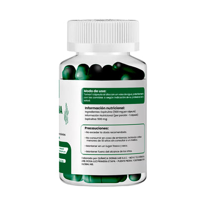 ESPIRULINA 500 MG  PLUS+ X 100 CAP