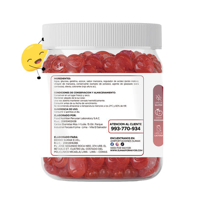 GOMITAS VINAGRE DE MANZANA - ADULTO 130 GOMITAS - DERMO SUMAK