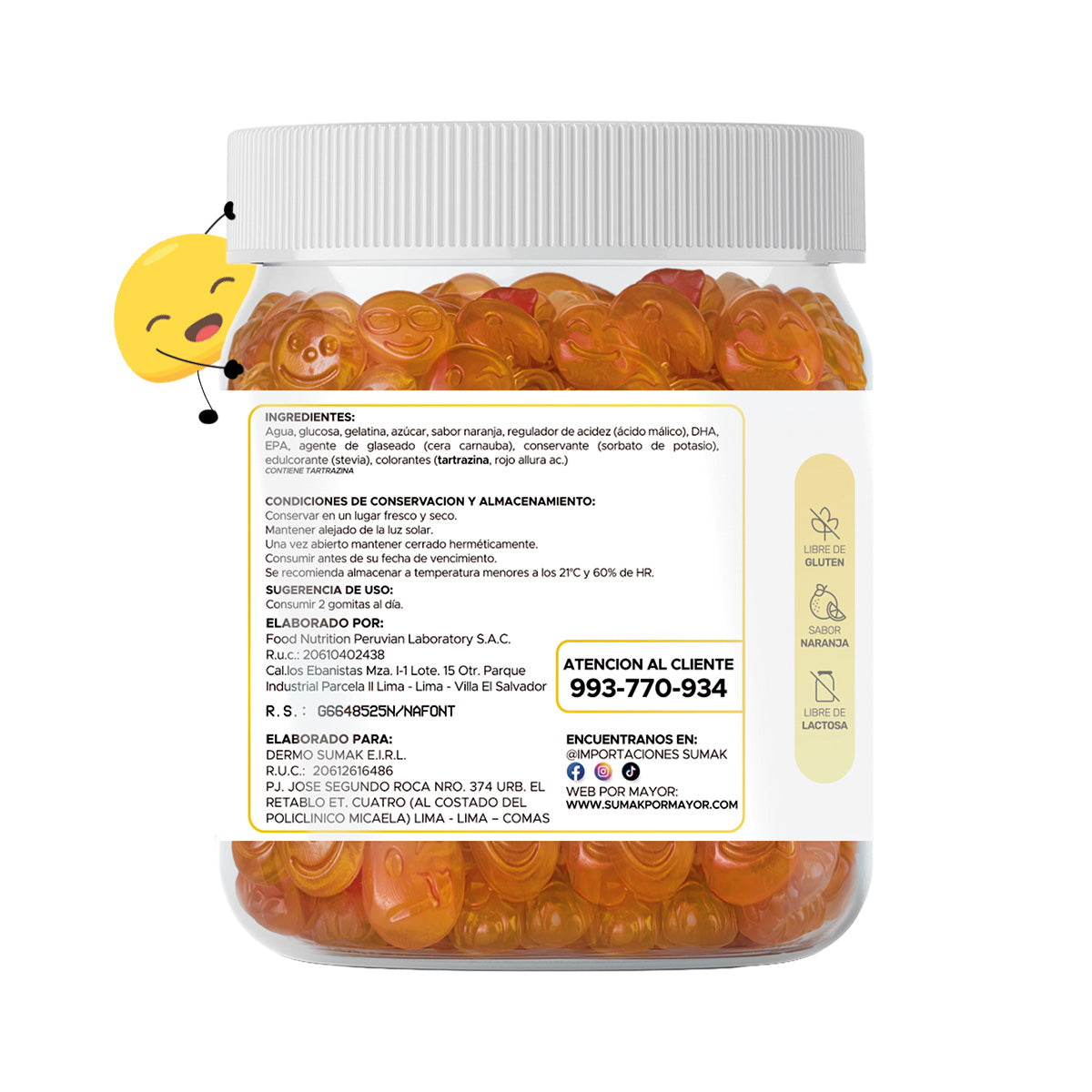 GOMITAS OMEGA - ADULTO 130 GOMITAS - DERMO SUMAK