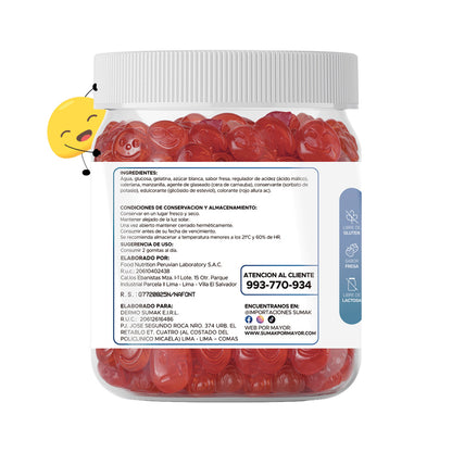 GOMITAS VALERIANA Y MANZANILLA - ADULTO 130 GOMITAS - DERMO SUMAK
