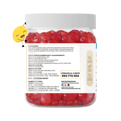 Gomitas Calcio Adulto 150 Gomitas - Dermo Sumak
