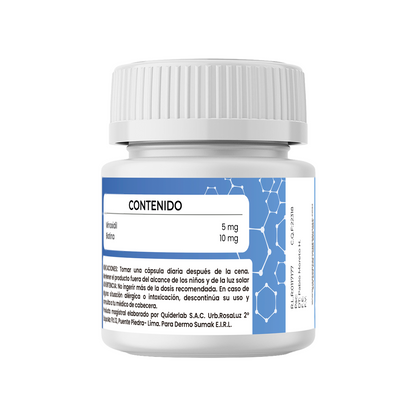 MINOXIDIL 5MG & BIOTINA 10MG X 60 CAPSULAS - DERMO SUMAK