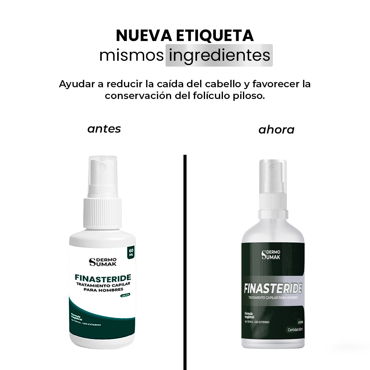 Finasteride 1% - Loción Tratamiento Capilar para Hombres 60ml - DERMOSUMAK