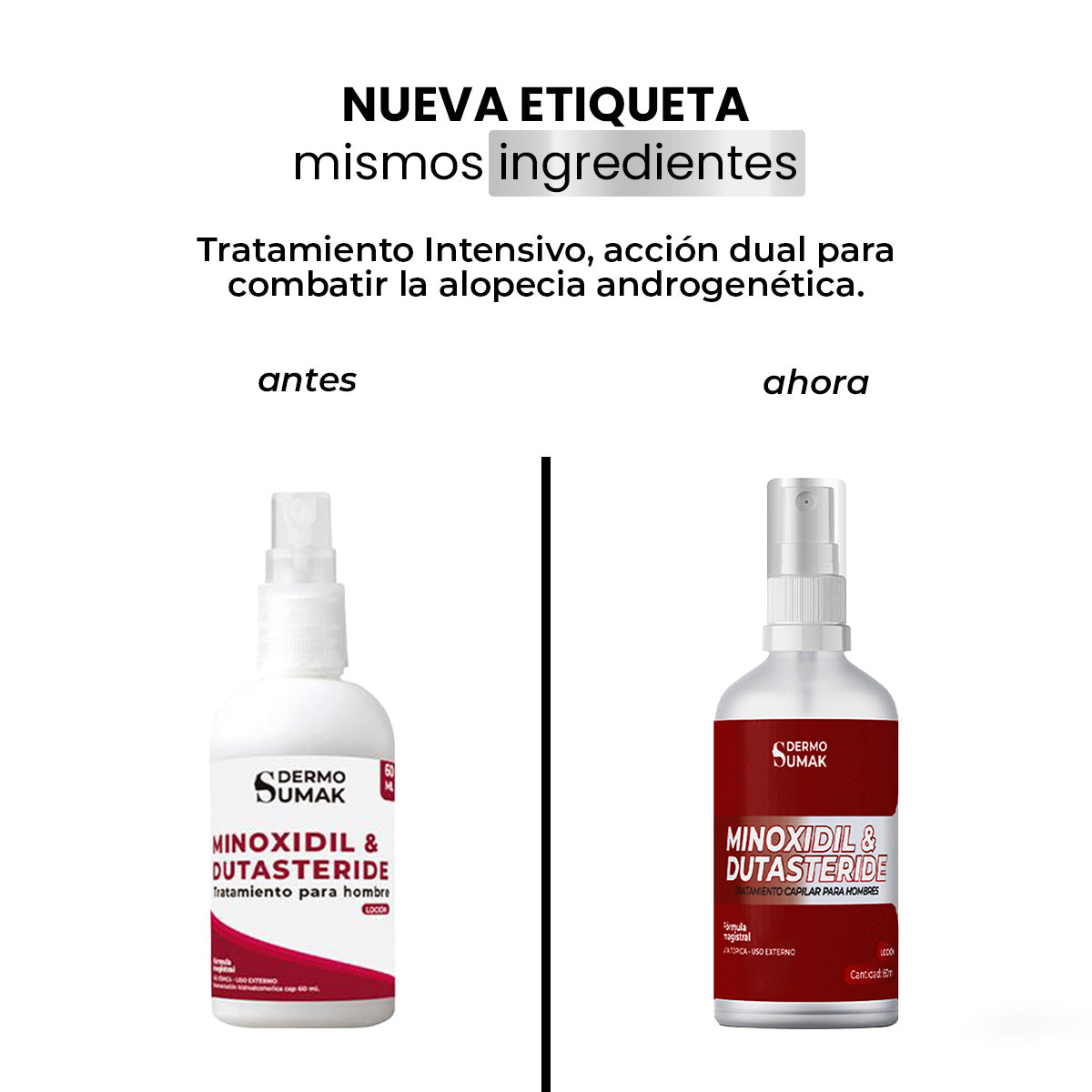 MINOXIDIL 5% & DUTASTERIDA 0,5% EN LOCIÓN TRATAMIENTO INTENSIVO 60ML - DERMO SUMAK