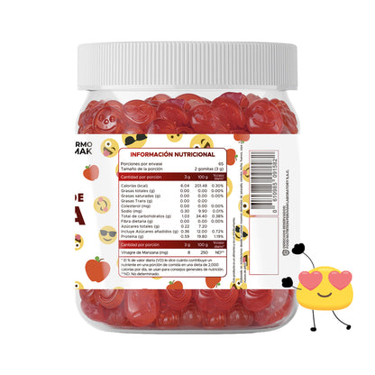 GOMITAS VINAGRE DE MANZANA - ADULTO 130 GOMITAS - DERMO SUMAK