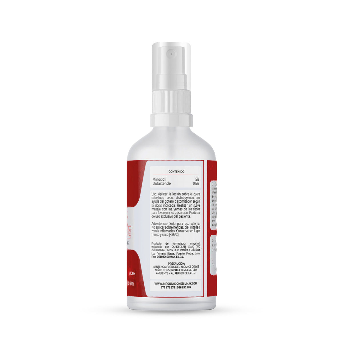 MINOXIDIL 5% & DUTASTERIDA 0,5% EN LOCIÓN TRATAMIENTO INTENSIVO 60ML - DERMO SUMAK