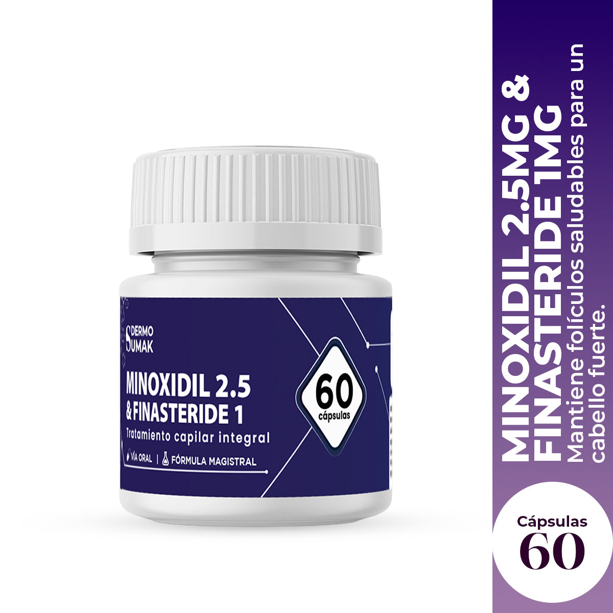 FINASTERIDE 1 MG & MINOXIDIL 2.5 MG X 60 CAPSULAS- DERMO SUMAK