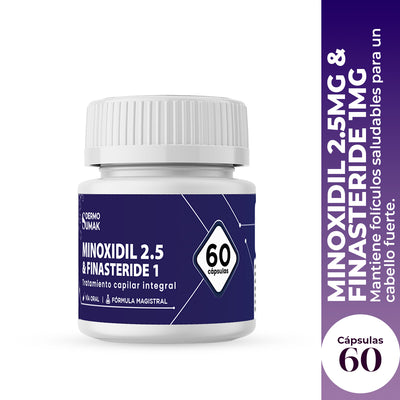 FINASTERIDE 1 MG & MINOXIDIL 2.5 MG X 60 CAPSULAS- DERMO SUMAK