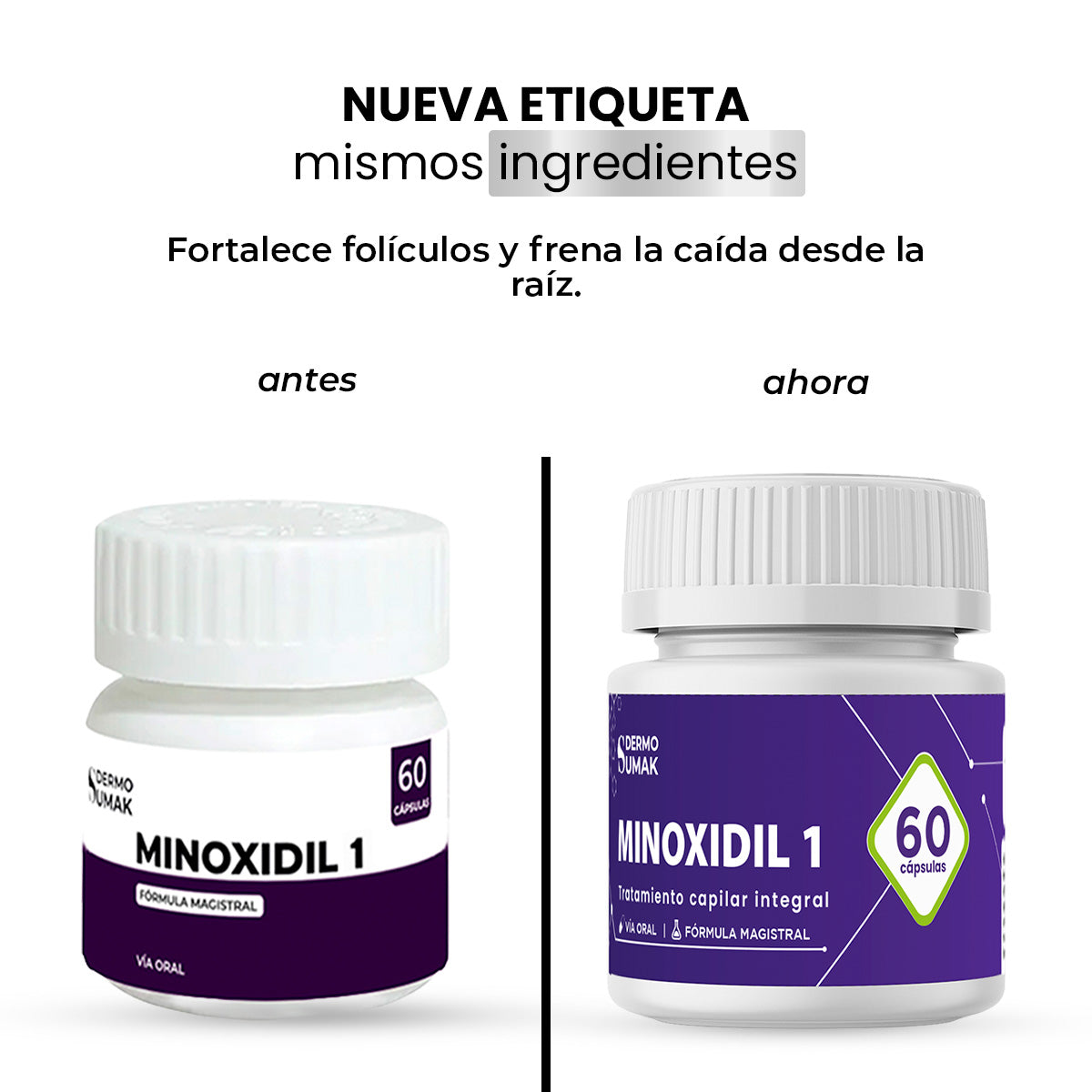 MINOXIDIL 1 MG 60 CAPSULAS DERMO SUMAK