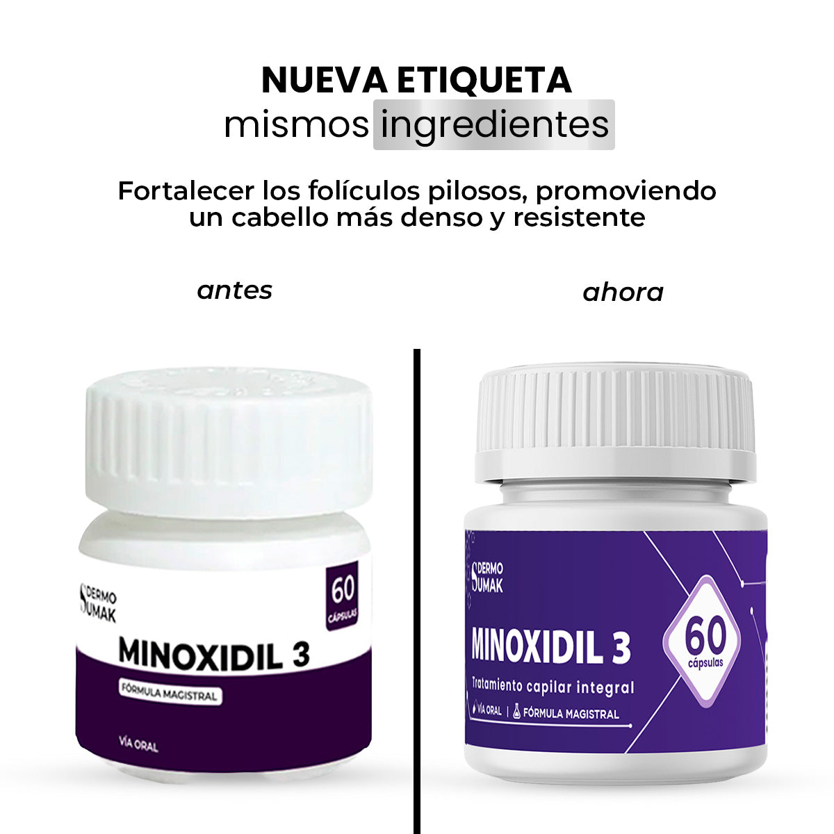 MINOXIDIL 3MG 60 CAPSULAS - DUERMO SUMAK