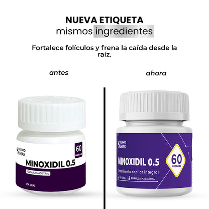 MINOXIDIL 0.5 MG - 60 CAPSULAS DERMO SUMAK