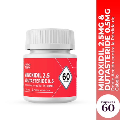MINOXIDIL 2.5 MG & DUTASTERIDE 0,5 MG X 60 CAPS - DERMO SUMAK