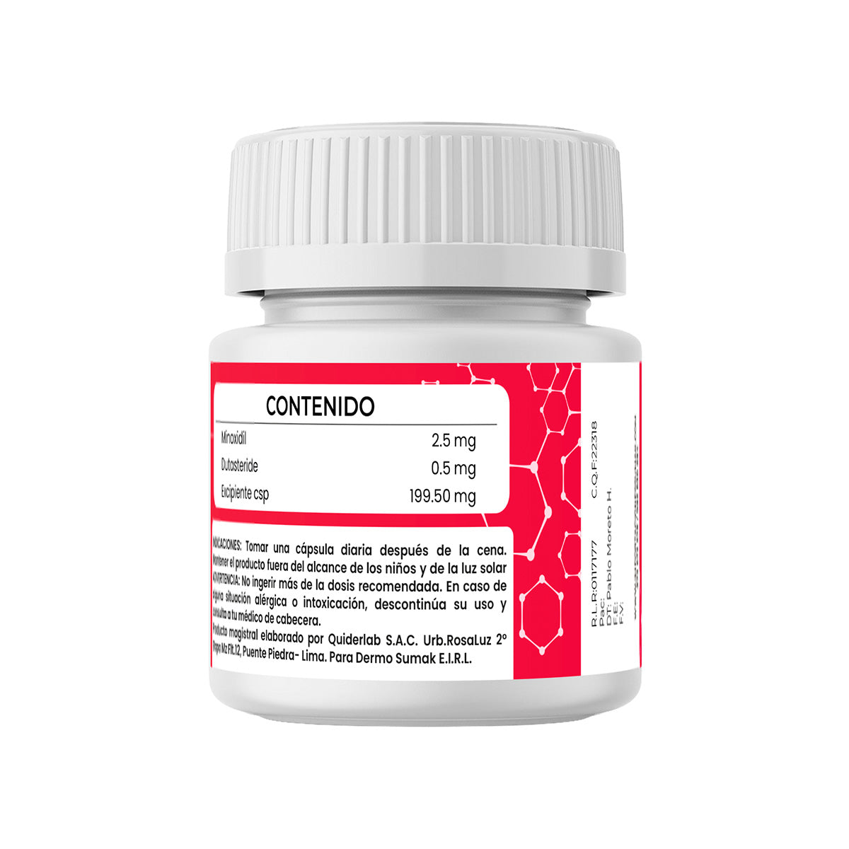 MINOXIDIL 2.5 MG & DUTASTERIDE 0,5 MG X 60 CAPS - DERMO SUMAK