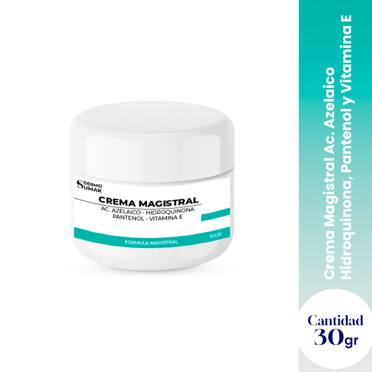 Crema Magistral Ácido Azelaico 4% + Hidroquinona 2% + Panthenol 2% + Vitamina E 1% 30gr - Dermo Sumak