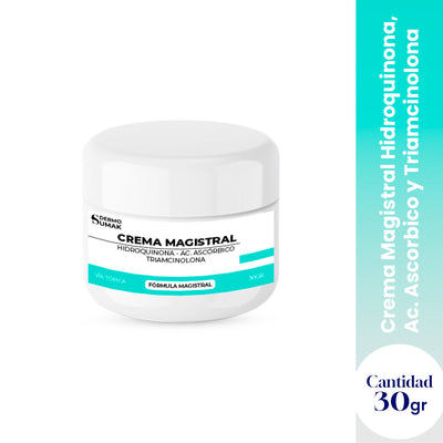 Crema Magistral Hidroquinona 4% + Ácido Ascórbico 2% + Triancinolona 0.025% 30gr - Dermo Sumak