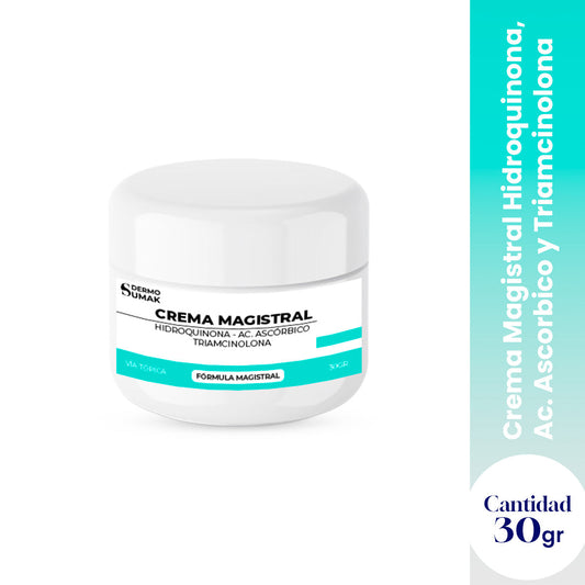 Crema Magistral Hidroquinona 4% + Ácido Ascórbico 2% + Triancinolona 0.025% 30gr - Dermo Sumak