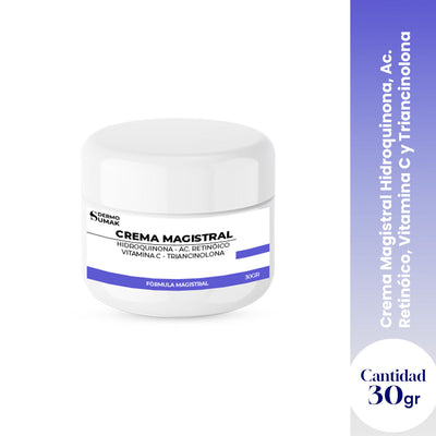 Crema Magistral Hidroquinona 4% + Ácido Retinoico 0.025% + Vitamina C 2% + Triancinolona 0.025% 30gr - Dermo Sumak